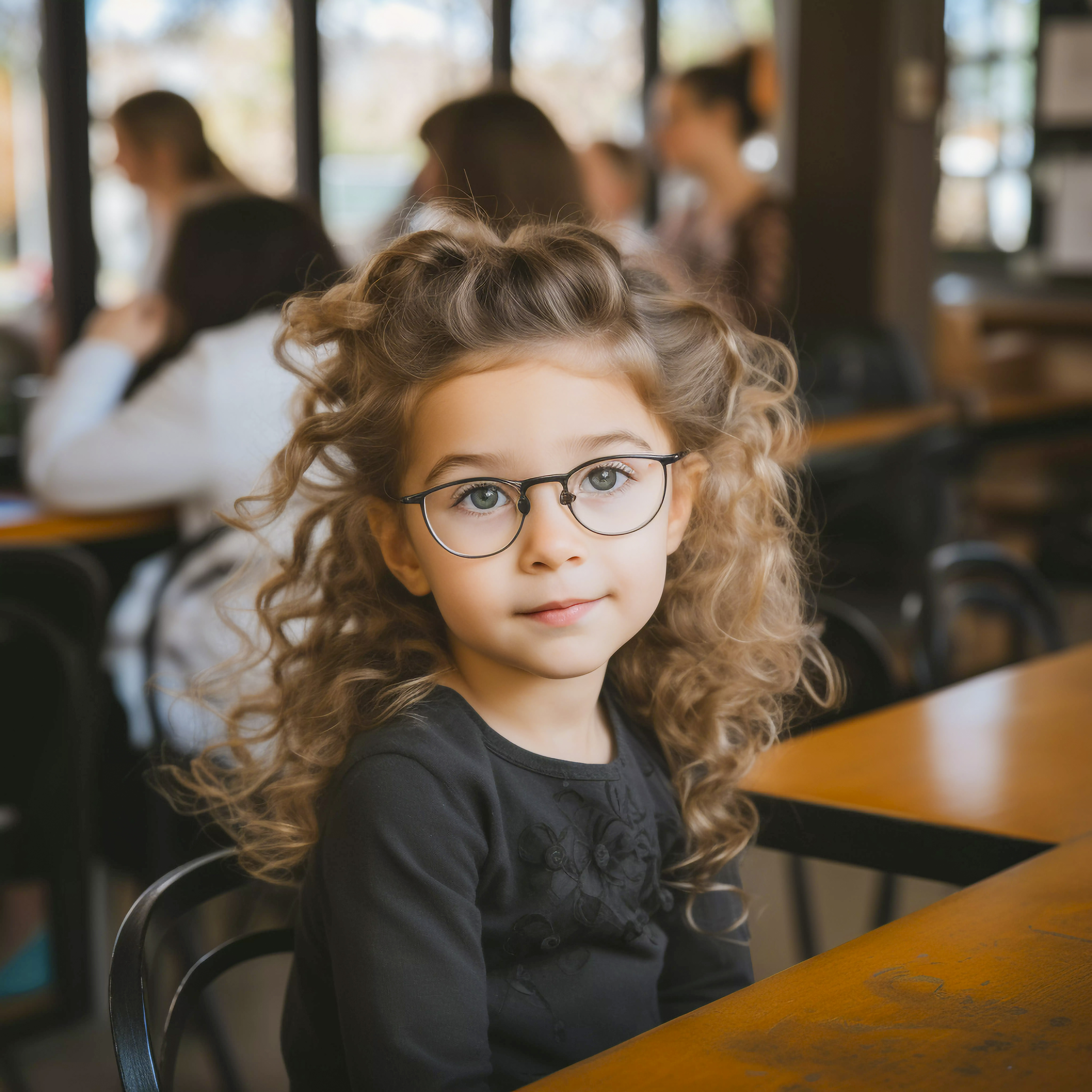 Smiling child with comfortable and stylish kids glasses